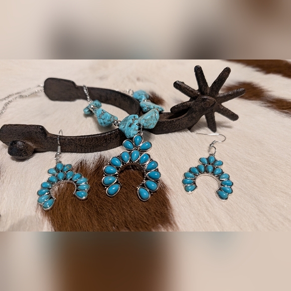 🎁 Turquoise Necklace & Earring Set - Picture 10 of 12